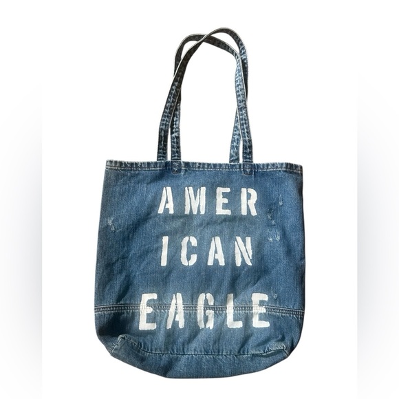 American Eagle Denim Tote Bag - Picture 1 of 5